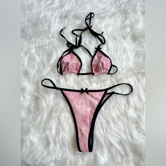 I.AM.GIA IZZE 3 piece pink bow bikini set - SOLD OUT - Picture 5 of 7